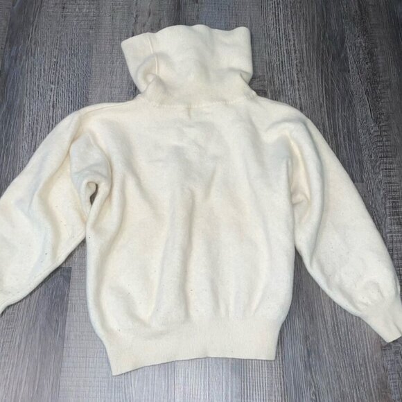 Italian Merino Wool Sweater Women’s Small Karaka Ivory Butter Soft - Picture 2 of 11